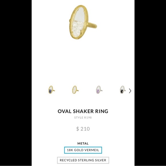 Catherine Weitzman Floating Crystal Oval Ring-sz 7 or 8-Boutique - Picture 5 of 5